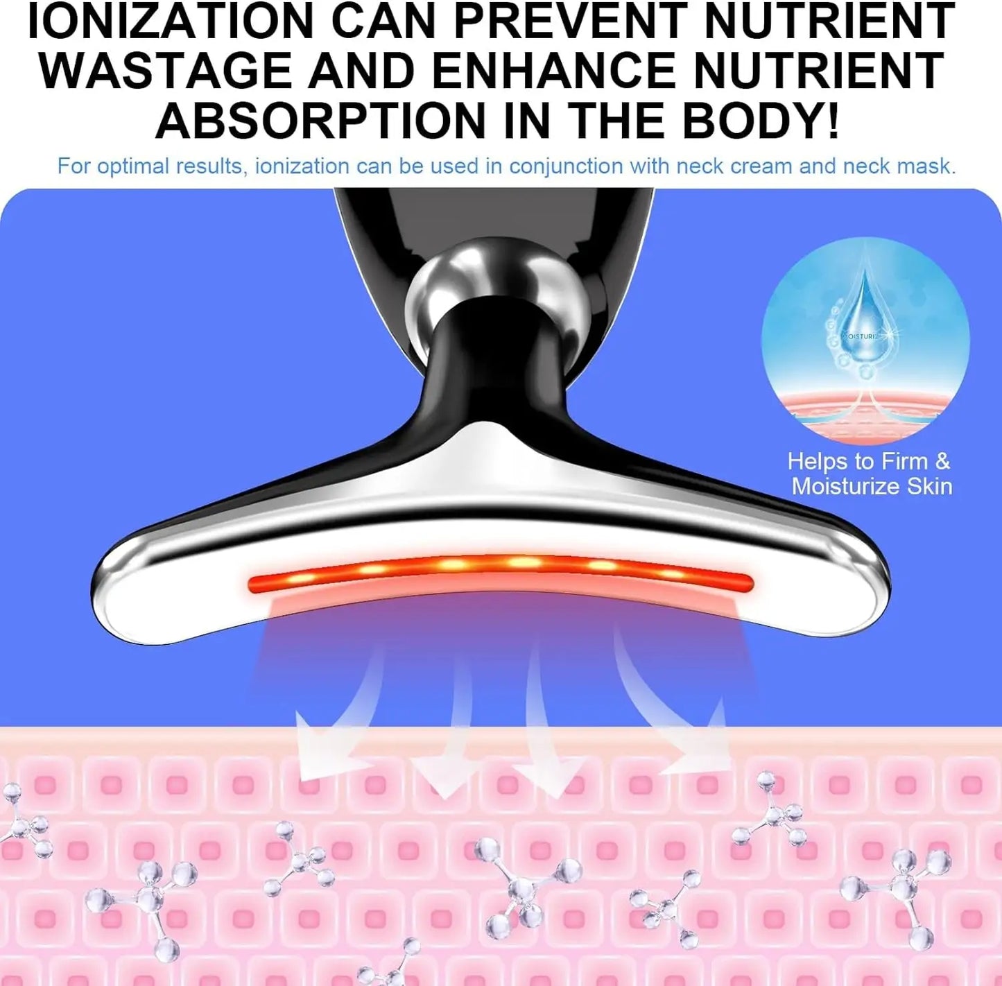 GlowLift Vibrációs és melegítő arc- és nyakmasszírozó