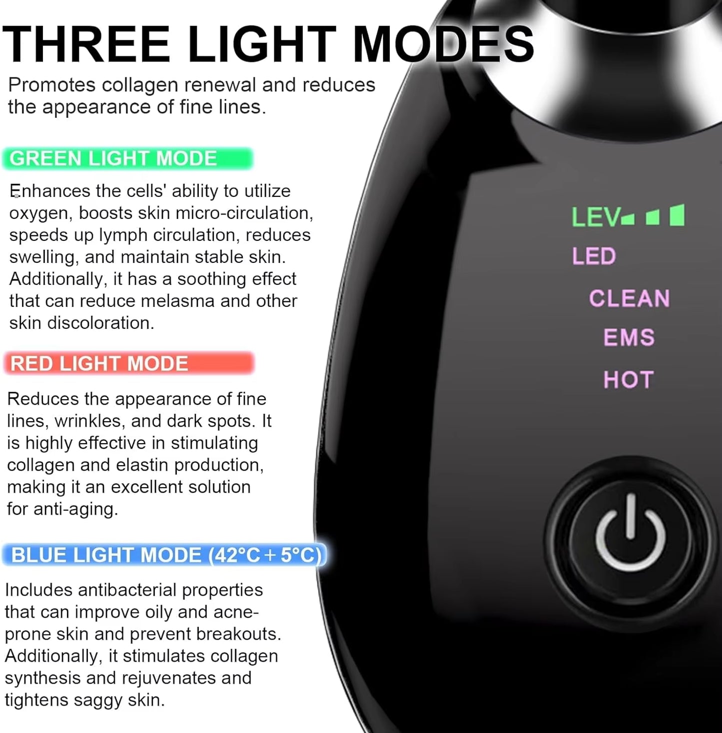 GlowLift Vibrációs és melegítő arc- és nyakmasszírozó