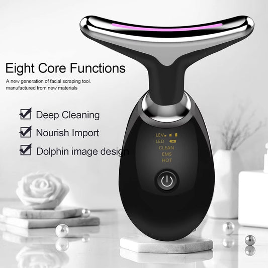 GlowLift Vibrációs és melegítő arc- és nyakmasszírozó